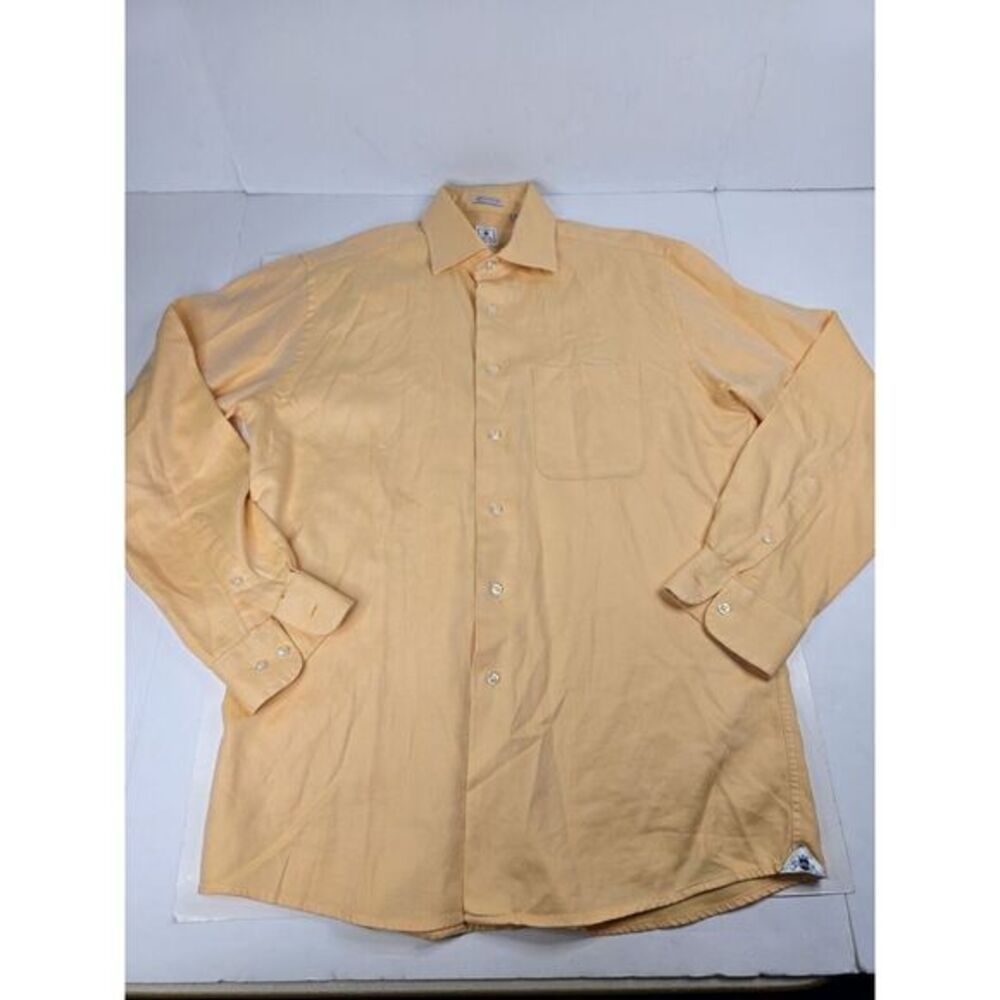 Peter Millar Suit Shirt Mens L Large‎ 16 Striped Long Sleeve Button Up Office